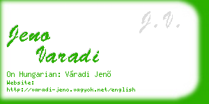 jeno varadi business card